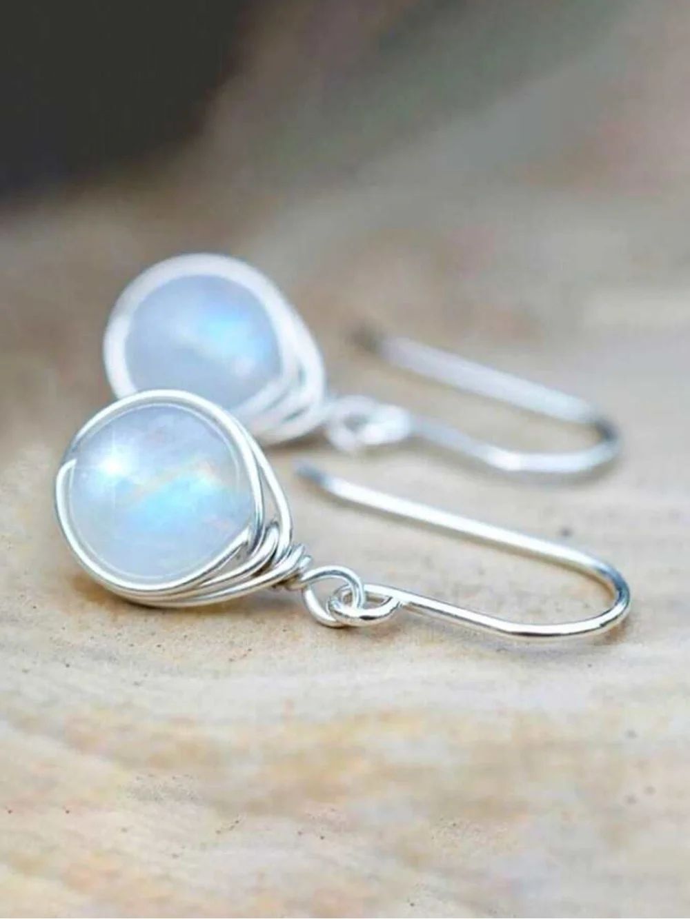 Moonstone Drop Earrings N2458